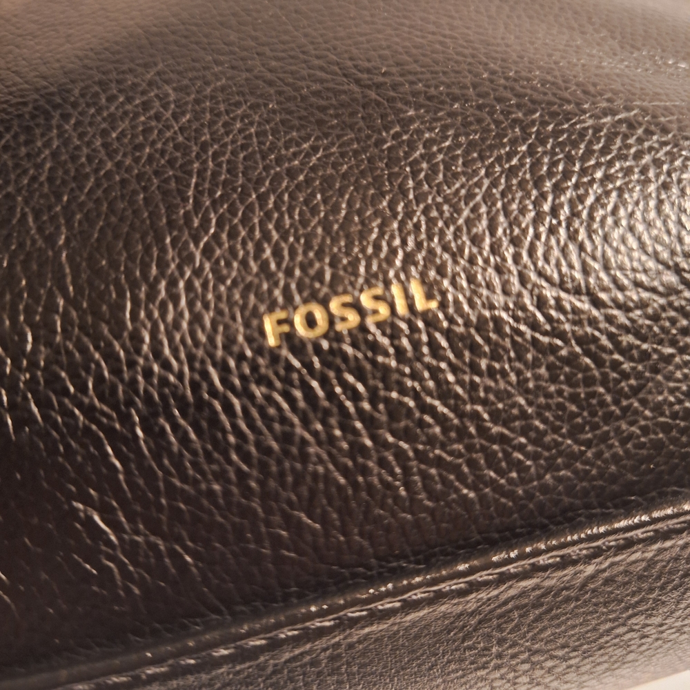Fossil Black Leather Crossbody Bag - Picture 6 of 10